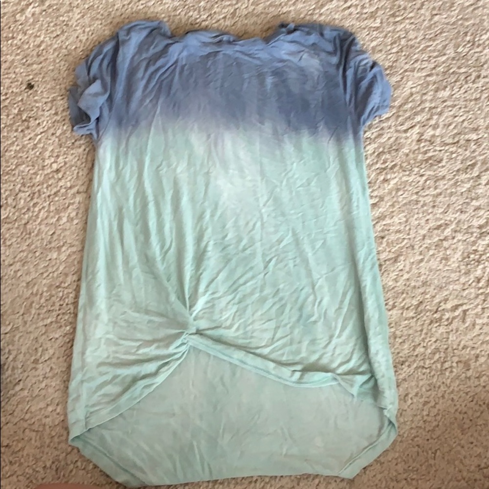 tie dye shirt with tie at the bottom:)